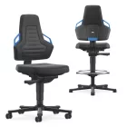 Bimos Nexxit 3 fix talpas, magasított munkaszék - kék fogantyú, supertec párnázat