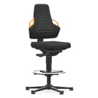 Bimos Nexxit 3 fix talpas, magasított munkaszék - narancs fogantyú, szövet párnázat