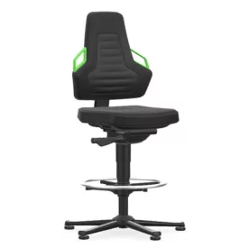   Bimos Nexxit 3 fix talpas, magasított munkaszék - zöld fogantyú, poliuretán párnázat