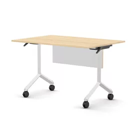   Pro összecsukható asztal 1200 mm széles lappal, 600 mm-es fehér lábbal + takarópanel