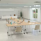Pro összecsukható asztal 1200 mm széles lappal, 600 mm-es szürke lábbal + polc
