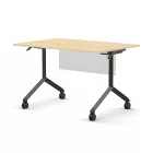 Pro összecsukható asztal 1200 mm széles lappal, 750 mm-es fekete lábbal + takarópanel