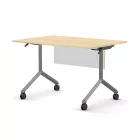 Pro összecsukható asztal 1200 mm széles lappal, 750 mm-es szürke lábbal + takarópanel