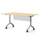 Pro összecsukható asztal 1500 mm széles lappal, 600 mm-es szürke lábbal + takarópanel