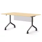 Pro összecsukható asztal 1500 mm széles lappal, 750 mm-es fekete lábbal + takarópanel
