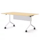 Pro összecsukható asztal 1500 mm széles lappal, 750 mm-es fehér lábbal + takarópanel
