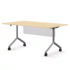 Pro összecsukható asztal 1500 mm széles lappal, 750 mm-es szürke lábbal + takarópanel