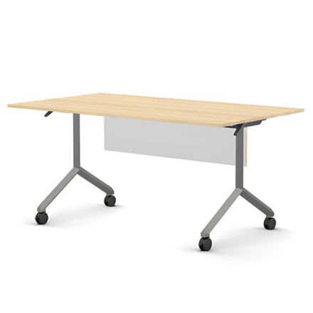 Pro összecsukható asztal 1500 mm széles lappal, 750 mm-es szürke lábbal + takarópanel