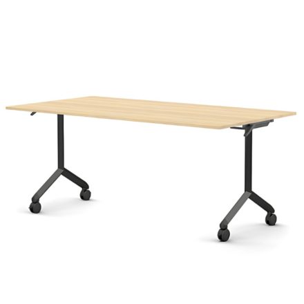 Pro összecsukható asztal 1800 mm széles lappal, 600 mm-es fekete lábbal