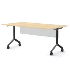 Pro összecsukható asztal 1800 mm széles lappal, 600 mm-es fekete lábbal + takarópanel