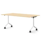 Pro összecsukható asztal 1800 mm széles lappal, 600 mm-es fehér lábbal