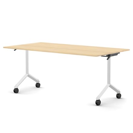 Pro összecsukható asztal 1800 mm széles lappal, 600 mm-es fehér lábbal