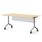 Pro összecsukható asztal 1800 mm széles lappal, 600 mm-es szürke lábbal + takarópanel