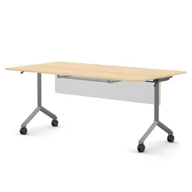   Pro összecsukható asztal 1800 mm széles lappal, 600 mm-es szürke lábbal + takarópanel + polc