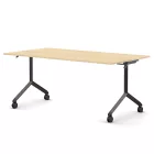 Pro összecsukható asztal 1800 mm széles lappal, 750 mm-es fekete lábbal