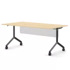 Pro összecsukható asztal 1800 mm széles lappal, 750 mm-es fekete lábbal + takarópanel