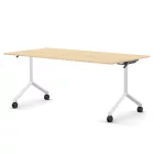 Pro összecsukható asztal 1800 mm széles lappal, 750 mm-es fehér lábbal