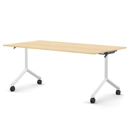 Pro összecsukható asztal 1800 mm széles lappal, 750 mm-es fehér lábbal