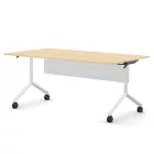 Pro összecsukható asztal 1800 mm széles lappal, 750 mm-es fehér lábbal + takarópanel
