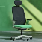 Papillon fehér irodai szék fejtámlával, csúsztatható üléssel