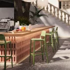 PIXEL magasított szék 750 mm - Fekete