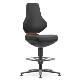   Bimos Texon 3 fix talpas, magasított munkaszék - fekete skintec párnázat
