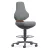 Bimos Texon 4 görgős, magasított munkaszék - szürke skintec párnázat