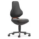 Bimos Texon Labor 2 görgős laborszék - fekete műbőr párnázat