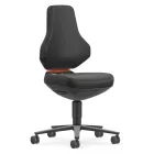 Bimos Texon Labor 2 görgős laborszék - fekete skintec párnázat