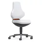 Bimos Texon Labor 2 görgős laborszék - fehér skintec párnázat