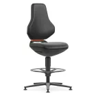 Bimos Texon Labor 3 fix talpas, magasított laborszék - fekete műbőr párnázat