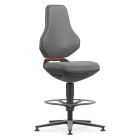 Bimos Texon Labor 3 fix talpas, magasított laborszék - szürke műbőr párnázat