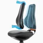 Bimos Texon Labor 3 fix talpas, magasított laborszék - fekete skintec párnázat