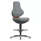 Bimos Texon Labor 3 fix talpas, magasított laborszék - szürke skintec párnázat