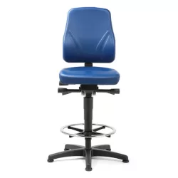   Bimos All In One Trend 3 fix talpas, magasított munkaszék- kék műbőr